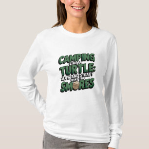 Grappige Camping Dierenschildpad T-shirt