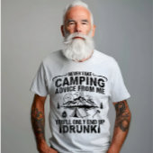 Grappige camping drink gezegden t-shirt