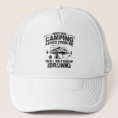 Grappige camping drink gezegden trucker pet (Voorkant)