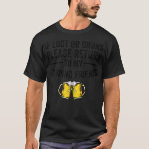 Grappige Camping Drink Gift Schattige Camp Beer Lo T-shirt