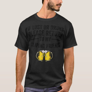 Grappige Camping Drink Gift Schattige Camp Beer Lo T-shirt