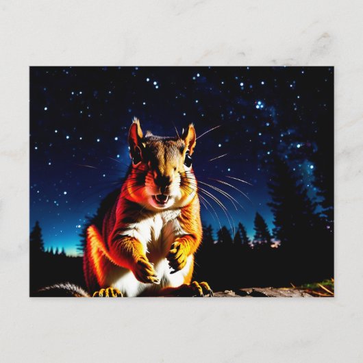 Grappige Camping Eekhoorn Schattig Dier Close-up N Briefkaart (Voorkant)