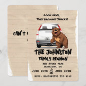 Grappige Camping Familie Reünie Uitnodiging met Be (Voorkant / Achterkant)