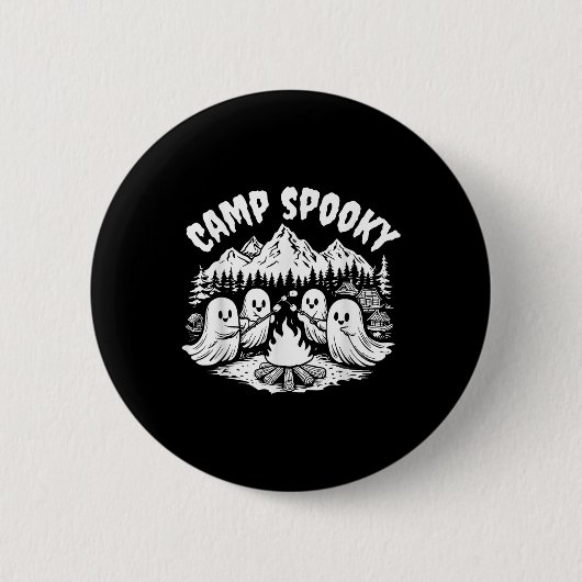 Grappige Camping Geest Kamp Griezelige Summerween Ronde Button 5,7 Cm (Voorkant)