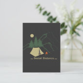 Grappige camping gelukkige camper briefkaart (Staand voorkant)