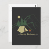 Grappige camping gelukkige camper briefkaart (Voorkant / Achterkant)