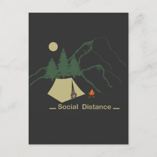 Grappige camping gelukkige camper briefkaart