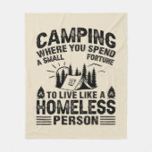 Grappige camping gezegden fleece deken (Voorkant)