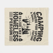 Grappige camping gezegden fleece deken (Voorkant (Horizontaal))