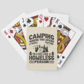 Grappige camping gezegden pokerkaarten (Achterkant)