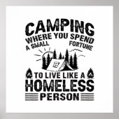Grappige camping gezegden poster (Voorkant)