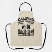 Grappige camping gezegden schort (Voorkant)