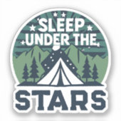 Grappige camping gezegden sticker (Voorkant)