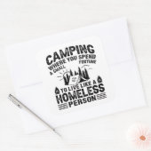 Grappige camping gezegden vierkante sticker (Envelop)