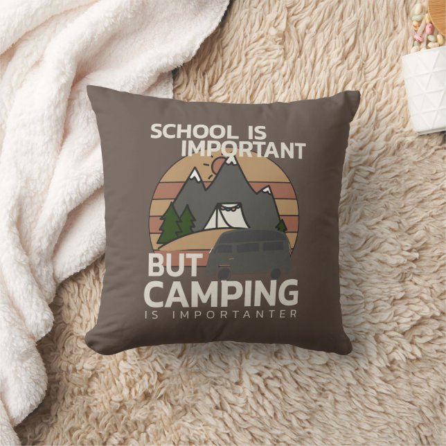 Grappige Camping is Belangrijker met Kerstmis  Kussen (Deken)