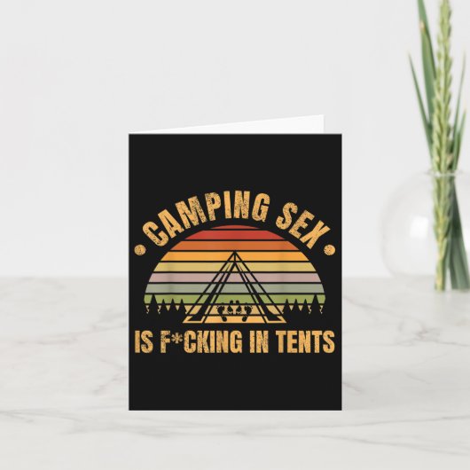 Grappige camping is in tenten stoute vader grap vo kaart (Voorkant)