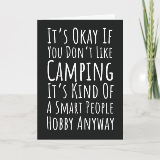 Grappige Camping Kaarten Natuur Kampeerder Kampvuu (Voorkant)