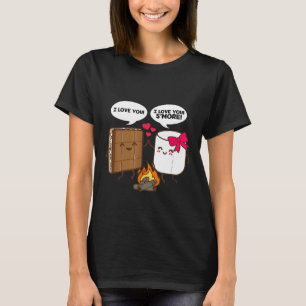 Grappige Camping kampvuur koppels liefde T-shirt