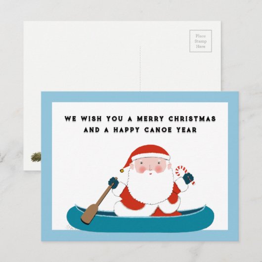 Grappige Camping Kerst Vakantie Ansichtkaart Feestdagenkaart (Voorkant / Achterkant)