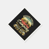 Grappige camping liefhebbers woord kunst servet (Hoek)