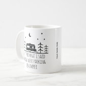 Grappige Camping Lover Man minimalistische naam Koffiemok (Voorkant links)