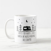 Grappige Camping Lover Man minimalistische naam Koffiemok (Links)