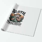 Grappige Camping Luiaard Wandelgroep Cadeaupapier (Uitgerold)