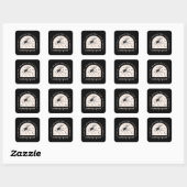 Grappige camping muggen zomer kamp vierkante sticker (Vel)