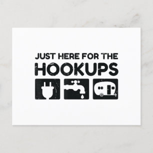 Grappige Camping RV Caravan camper hier net voor T Briefkaart