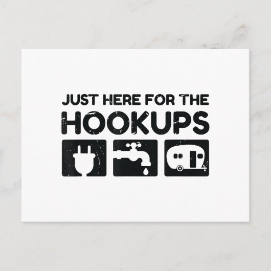 Grappige Camping RV Caravan camper hier net voor T Briefkaart (Voorkant)