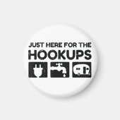 Grappige Camping RV Caravan camper hier net voor T Magneet (Voorkant)