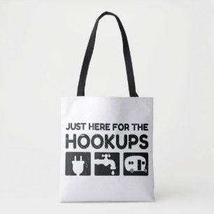 Grappige Camping RV Caravan Motorhome Alleen Hier Tote Bag