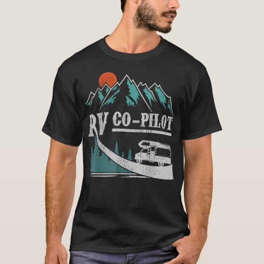 Grappige Camping Rv Co-Piloot Wegreis T-shirt (Voorkant)