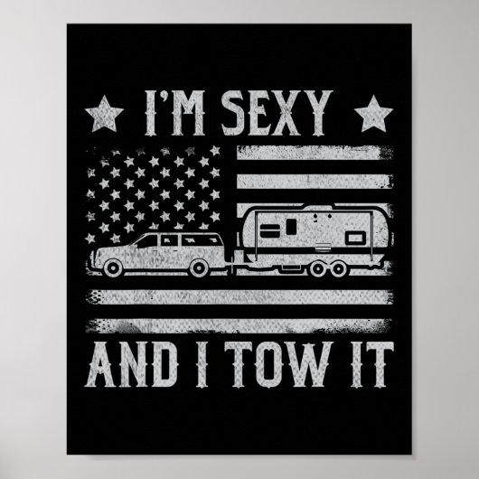 Grappige Camping Rv Ik Ben Y En Ik Sleep Erachter  Poster (Voorkant)