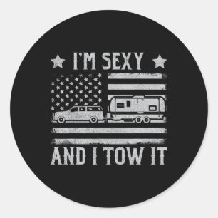 Grappige Camping Rv Ik Ben Y En Ik Sleep Het Ik Be Ronde Sticker