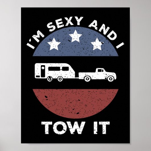 Grappige Camping Rv Ik Ben Y En Ik Sleep Het Poster (Voorkant)
