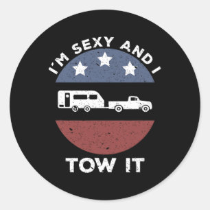 Grappige Camping Rv Ik Ben Y En Ik Sleep Het Ronde Sticker