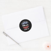 Grappige Camping Rv Ik Ben Y En Ik Sleep Het Ronde Sticker (Envelop)