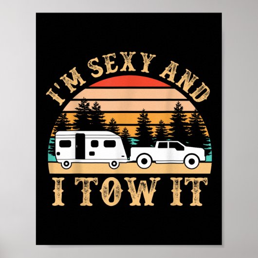 Grappige Camping Rv Ik Ben Y En Ik Sleep Het Rv Ca Poster (Voorkant)