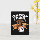 Grappige Camping Smores Groep Knuffel Marshmallow Kaart (Gele Bloem)