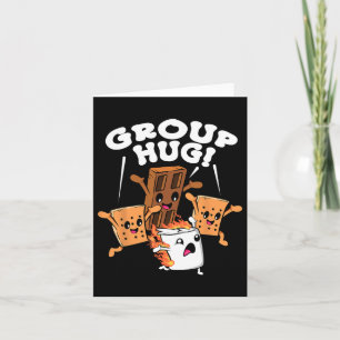 Grappige Camping Smores Groep Knuffel Marshmallow Kaart