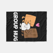 Grappige Camping Smores Groepsknuffel Cute S'mores Fleece Deken (Voorkant (Horizontaal))