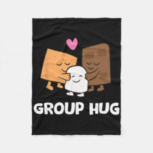 Grappige Camping Smores Groepsknuffel Cute S'mores Fleece Deken