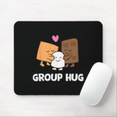 Grappige Camping Smores Groepsknuffel Cute S'mores Muismat (Met muis)