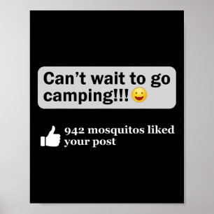 Grappige Camping Spreuk Humor Buitenluchtige Grap Poster