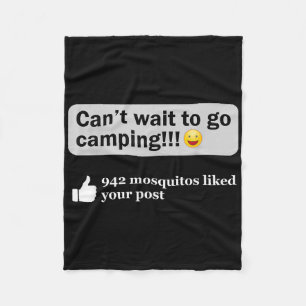 Grappige Camping Spreuk Humor Buitenmens Grap Camp Fleece Deken