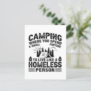 Grappige camping spreuken briefkaart