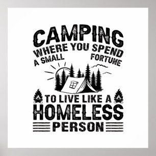 Grappige camping spreuken poster