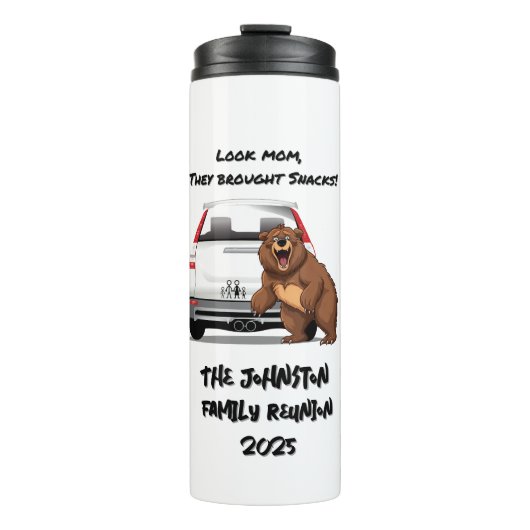 Grappige Camping-thema thermische Drink Tumbler" Thermosbeker (Voorkant)