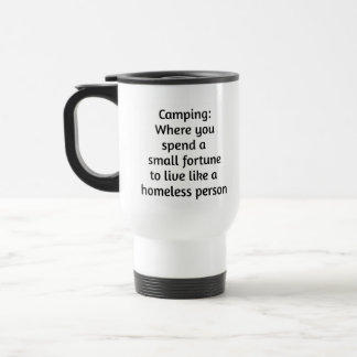 Grappige Camping Travel Mug Reisbeker